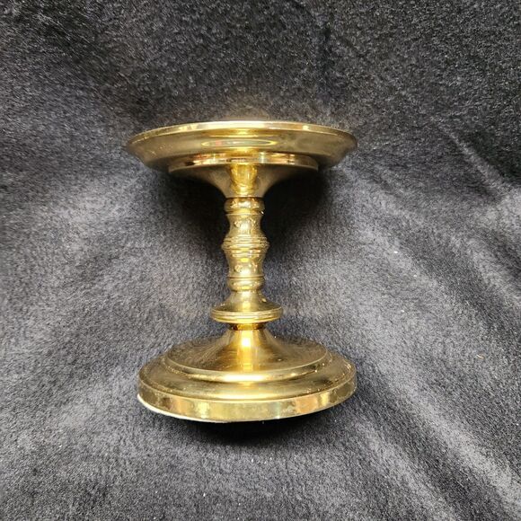 PartyLite Brass Pillar Candle Holder Falmouth 3 1/2” - Picture 2 of 5